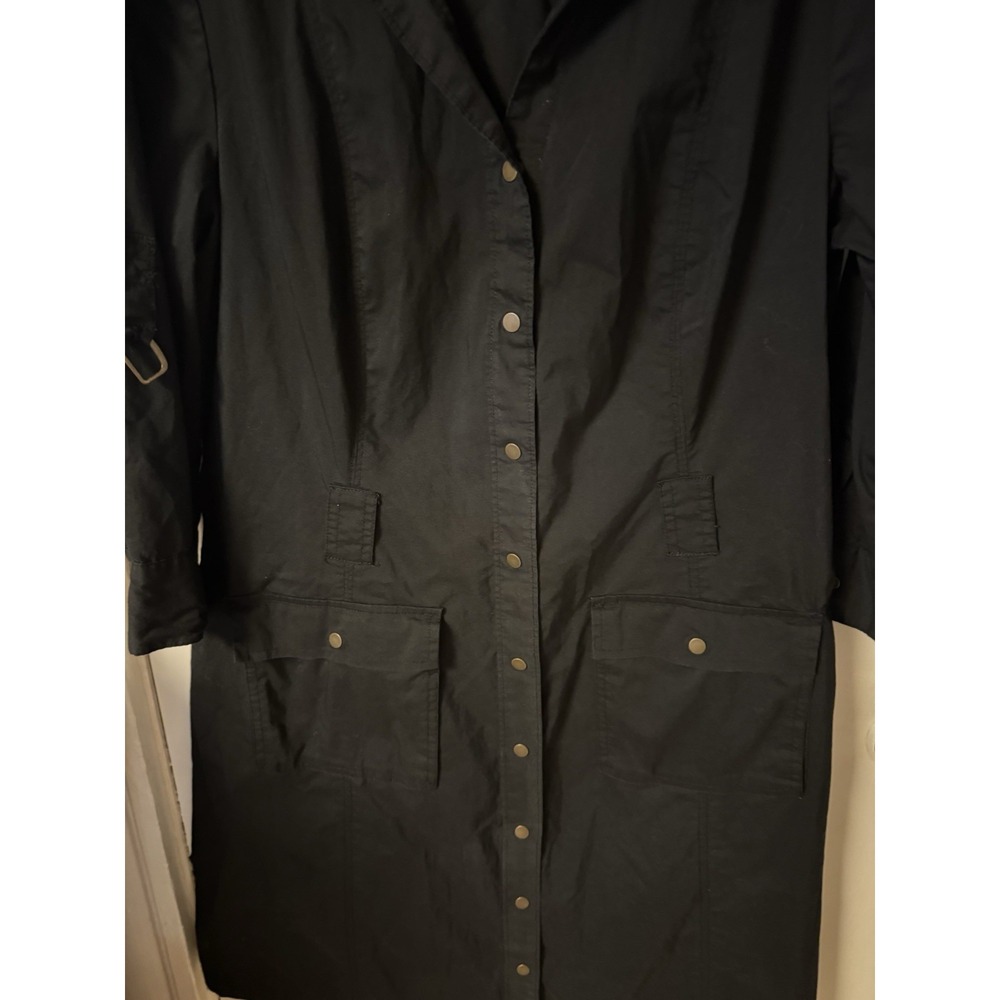Converse Women's All Star Black 3/4 Sleeve Cotton Shirt Dress - Picture 2 of 14